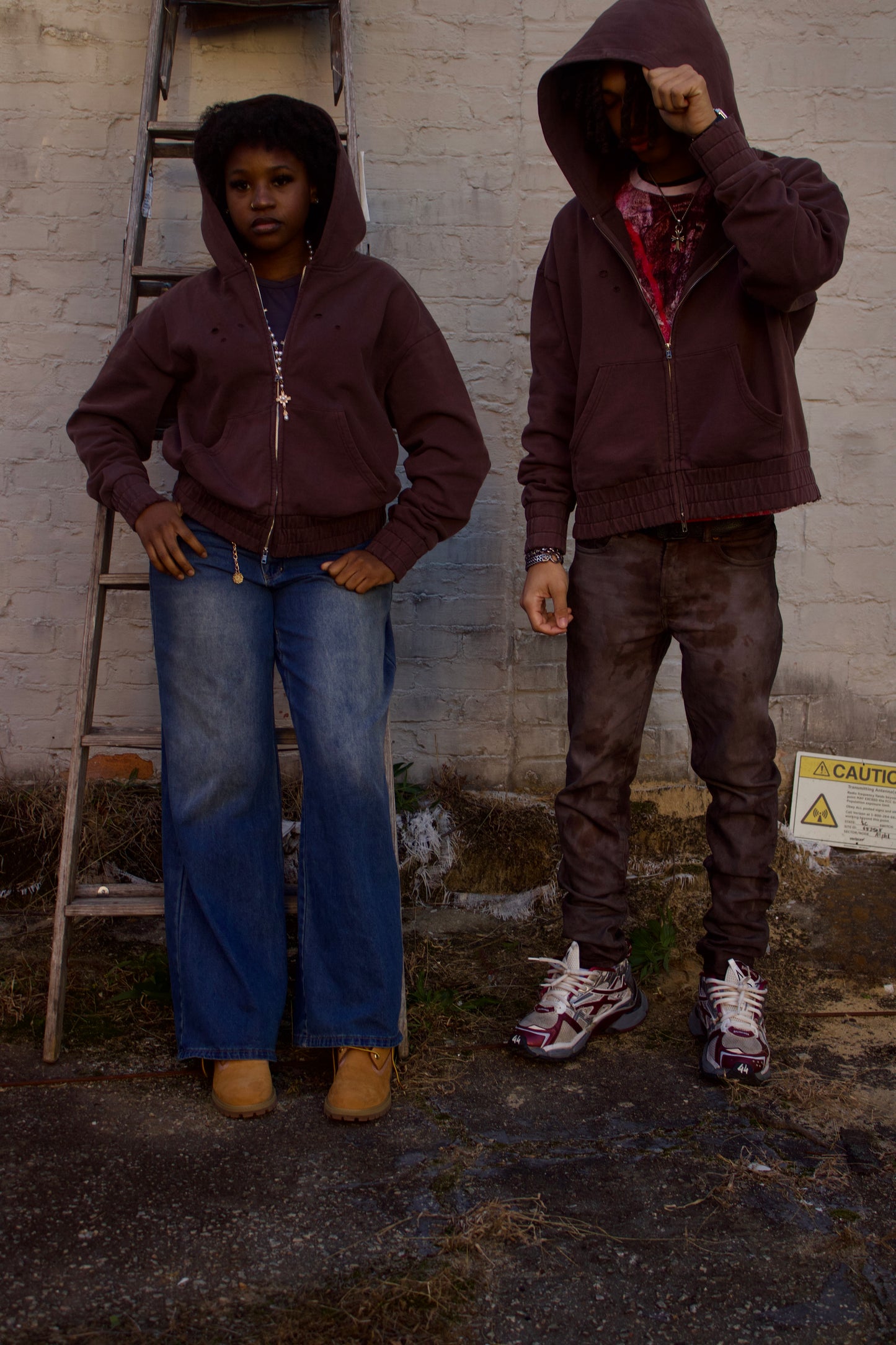 Chocolate Oversized Dual-Zip jacket
